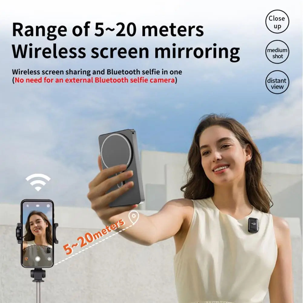 Selfie Monitor Screen Rear Camera Vlog Live Stream Video Recording Wireless Outdoor Selfie Tool Smartphone Magnetic Accessories